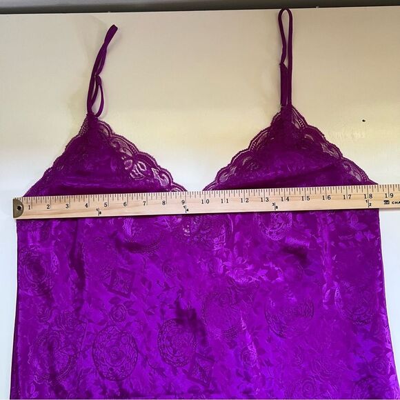 Victoria’s Secret Gold Label Slip Dress Vintage Size Large Fuchsia Pink - Picture 8 of 9